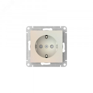 ATLASDESIGN РОЗЕТКА с заземлением со шторками, 16А, быстрозажимные клеммы, ЖЕМЧУГ ATN000445S