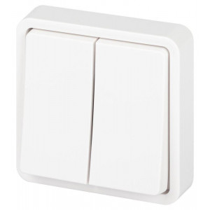 Выключатель Эксперт 11-1524-01 двойн. IP55 10АХ-250В СУ бел. Эра Б0063271