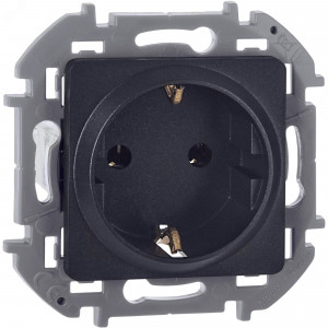 Розетка 1-м СП Inspiria 16А IP20 250В 2P+E немецк. стандарт механизм антрацит Leg 673723