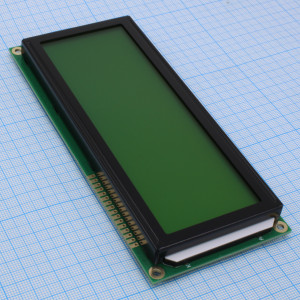 HTM2004C-01Y-T5P 6H, ЖКИ знакосинтезирующий 20 x 4, STN Желто-зеленый Позитивный/прозрачно-отражающий светодиодная подсветка желто-зеленая размеры 146x62.5 мм, видимая область 123x43 мм, -20...70°C, 6 o`clock