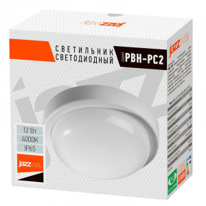Светильник светодиодный "Банник" PBH-PC2-RA 12Вт 4000К IP65 ЖКХ ДБП кругл. пылевлагозащ. бел. 1035660