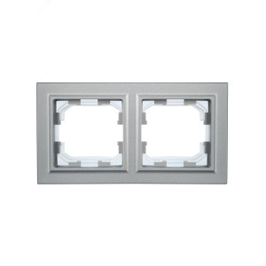BRITE Рамка 2-мест. IP44 РУ-2-БрА-44 алюм. BR-M22-44-K47