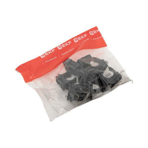 Крепеж-клипса для ручного монтажа d20 мм (10 шт) черная EKF-Plast