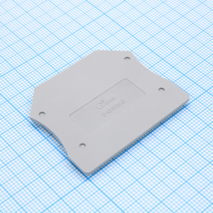 D-GSD6-2-GY, Торцевая крышка, для клемм DC6..., цвет: серый