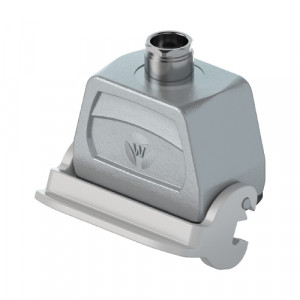 Крышка разъема 70.372.0628.0, Крышка разъема на кабель, типоразмер 6B, с уплотнителем, 1 кабельный ввод PG13,5, IP54, с верхним расположением, с одной защелкой, материал корпуса: алюминиевый сплав