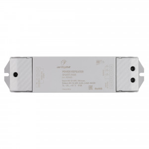 Усилитель SMART-RGB (12-60V, 3x5A) 029601, RGB-усилитель. Питание 12-60VDC. 3 канала, ток нагрузки 3x5A, мощность нагрузки 216-1080W. Размер 175x45x27 мм.