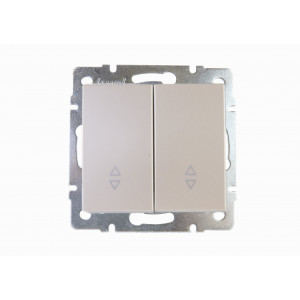 Выключатель RAIN проходной 2-ой жемчужно-белый перламутр механизм 703-3088-106