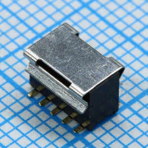 DS1065-05-2X05S8BSSR, Розетка на плату 2х5 контактов, шаг 1.27мм, SMT, высота 4.40мм