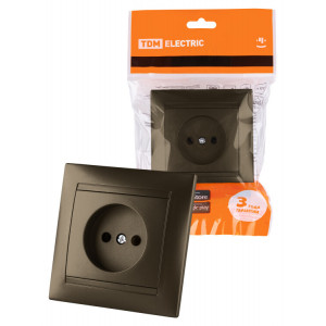 Розетка 2П 10А 250В бронза "Лама" SQ1815-0722