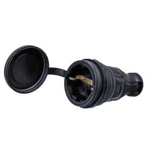 Розетка 1-м 16А с заземл. каучук TKE-C05-KR-Z