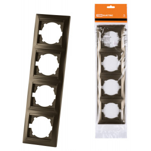 Рамка 4-х постовая вертикальная бронза "Лама" SQ1815-0735