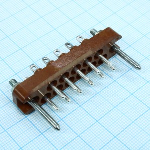 РП10-11 Л вилка, Соединитель  низкочастотный, прямоугольный, внутреннего монтажа