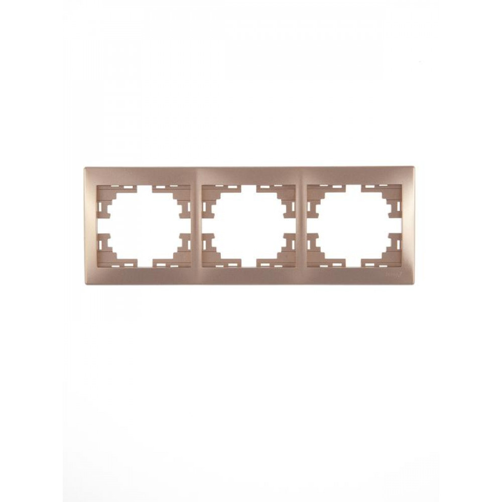 Изображение товара Рамка 3-м Mira горизонтальная коричневая для скрытого монтажа