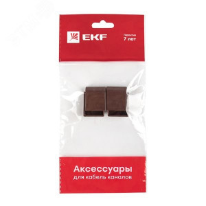 Заглушка (20х10) (4 шт) темное дерево EKF-Plast