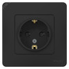Розетка 1-м СП Blanca 16А IP20 250В с заземл. защ. шторки антрацит SE BLNRS001116
