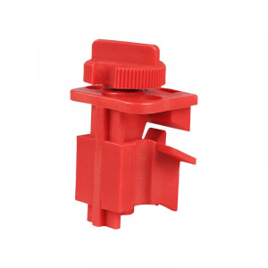 gwrD20, Блокиратор электроавтоматов универсальный, нейлон и ABS-пластик, толщина переключателя – 7-15 мм, цвет – красный, 1 шт/упак