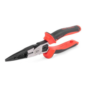 Длинногубцы многофунциональные диэлектрические 200 мм серия Стандарт, для работы под напряжением до 1000В, удержание круглых деталей, резка проводов, снятие изоляции с проводов, опрессовка наконечников на провод