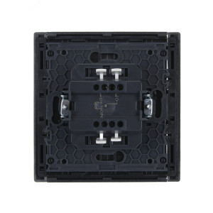 FORTE&PIANO Выключатель 1-клавишный проходной с индикацией 10А FP504 сталь IEK FP-V12-1-10-1-K46