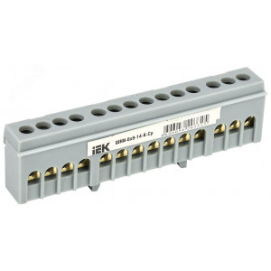 Шина L "фаза" в корп изол на DIN-рейку ШНИ-6х9-14-К-Ср YNN10-69-14KD-K02