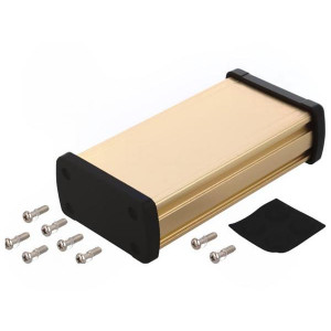 ALUG702GD120, Алюминиевый золотой корпус с черными торцевыми панелями