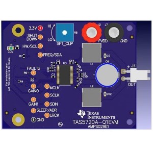 TAS5720A-Q1EVM, Средства разработки интегральных схем (ИС) аудиоконтроллеров  TAS5720A-Q1 1x20-W Digital Input Closed-Loop Automotive Class-D Audio Amplifier Evaluation Module