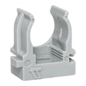 Держатель для труб (клипса) d16мм для монтажного пистолета сер. (уп.100шт) Plast derjp-z-16