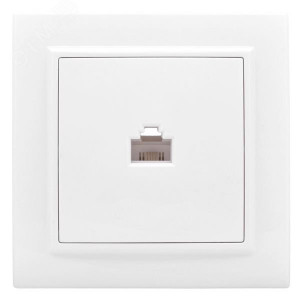Розетка компьютерная 1-м СП Минск RJ45 бел. Basic ERK01-035-10