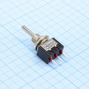 MTS-113-A2/B, тумблер ON-OFF-(ON) 1 группа контактов 3А, 250В на плату черный
