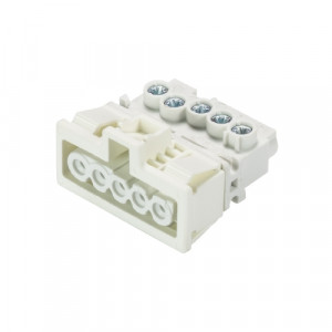 Розеточный разъем в панель GST15i5SB1R WS, Розеточный разъем в панель, 5 полюсов, углубленный монтаж, винтовая фиксация, номинальное напряжение: 250/400V, номинальный ток: 16A, цвет: белый, серия gesis GST15i5