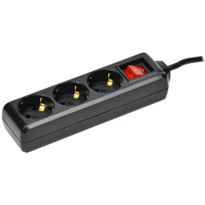 Удлинитель 3х5м с заземл. 16А IP20 У03К 250В ПВС 3х1 черн. WYP10-16-03-05-ZK-K02