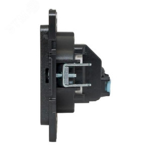 Розетка 1-м СП Стокгольм 10А IP20 без заземл. защ. шторки механизм черн. PROxima EZR10-022-10