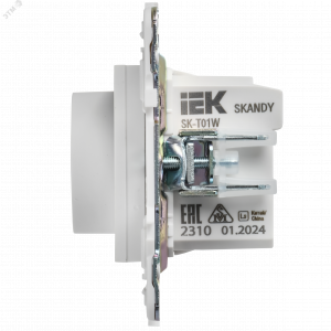 SKANDY Термостат электронный с индикацией SK-T01W арктический белый IEK SK-RT11-K01