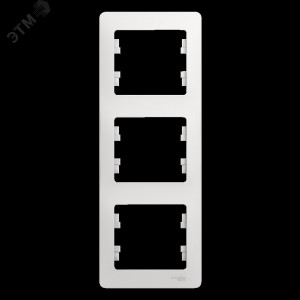 Рамка 3-м Glossa вертикал. бел. SE GSL000107