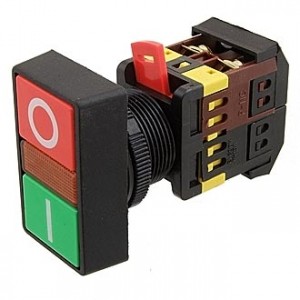 3SA12-30E-11FSWD, Кнопочный переключатель серии 3SA12, NO - NC, неоновая лампа, 600В, 10А