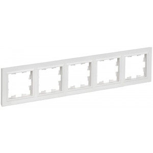 BRITE Рамка 5-местная РУ-5-БрАБ арктический белый IEK BR-M52-K91
