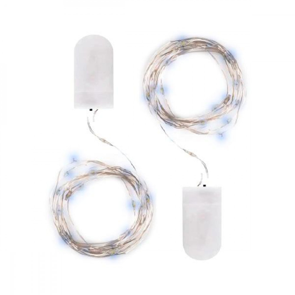 Изображение товара Гирлянда DC-G05-20WS2 20 LED белая на батарейках 2 шт в комплекте