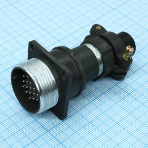 2РМТ24БПН19Ш1В1В, Соединитель  цилиндрический низкочастотный негерметичный