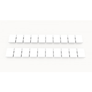 Маркировка (в кассетах) ZB8-10P-19-00Z(H), Кассета с маркировочными шильдиками, для клемм сечением 6 мм.кв., верхняя, 10 шильдиков, нанесенные символы: чистая, размер шильдика: 7,45 x 10,7 мм, цвет: белый