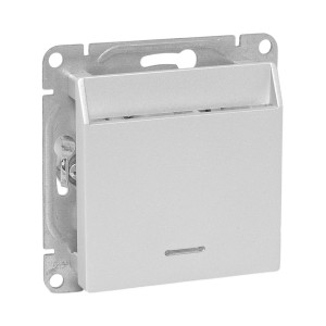 Механизм выключателя, карточный, с подсветкой, алюминий Эпика EKF UP1-SWA-card