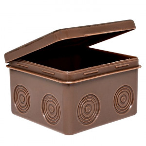 EKF PROxima Коробка распаячная КМР-030-035 пылевлагозащищенная без мембранных вводов (80х80х50) т-мное дерево