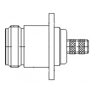 172319, РЧ соединители / Коаксиальные соединители N PANEL CRIMP JACK 8X LMR 240