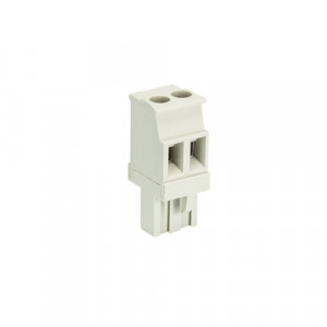 Розеточный разъем на кабель 8213 B/2 VR OB, Розеточный разъем, прямой, на кабель, шаг: 5.08 мм, 2 полюса, фиксация провода винтовая, исполнение: без маркировки, 400V, 12А, цвет: серый