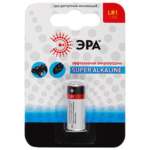 Батарейки ЭРА LR1-1BL SUPER Alkaline (12/144/10800)(кр.1шт) [C0045625]