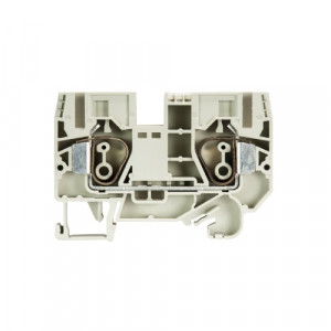 Проходная клемма WKFN 10/35, Проходная клемма, тип фиксации провода: пружинный, номинальное сечение: 10 мм кв., 57A, 800V, ширина: 10 мм, цвет: серый, тип монтажа: DIN35