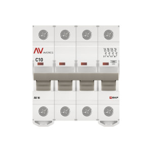 mcb10-4-10C-av Выключатель автоматический AV-10 4P 10A (C) 10kA EKF AVERES(кр.1шт)