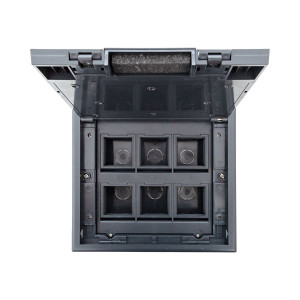 Лючок напольный с изменяемой глубиной C-Line 12 (с горизонтально расположенной приборной рамкой) EKF cl-ln-k-12