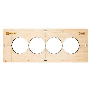 Шаблон для подрозетников c 4 отв. диам. 68 мм EKF Expert sh-d68-4