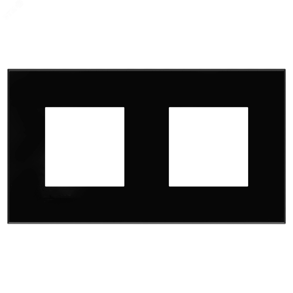 Изображение товара Рамка 2-модульная Avanti Черный квадрат 4402904 монтажная IP20