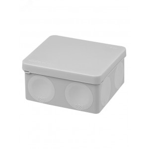 Распаячная коробка двухкомпонентная ОП 100х100х50 мм IP66 8 вх. серая инд. штрихкод TDM SQ1401-2513