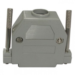 DSUB PLASTIC CASE (DPT-25C), Кожух для разъема D-SUB 25pin пластиковый серый с удлиненными винтами